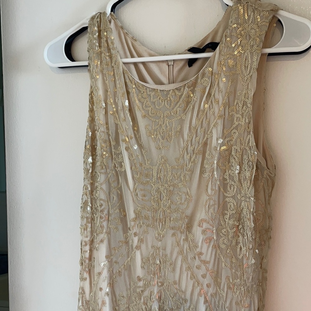 Rose gold sequin dress